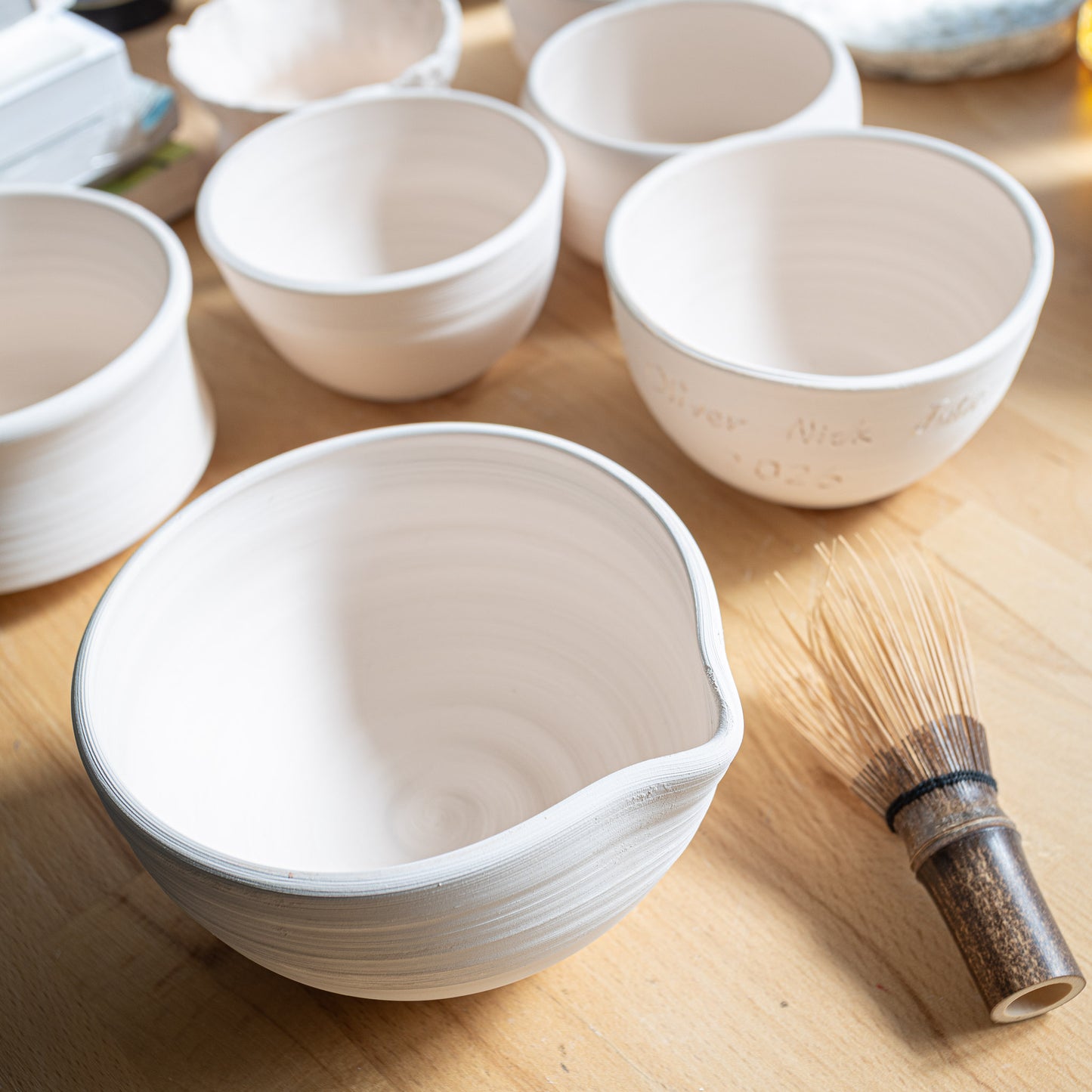 Matcha Bowl Set with Glazing 抹茶碗加茶筅立