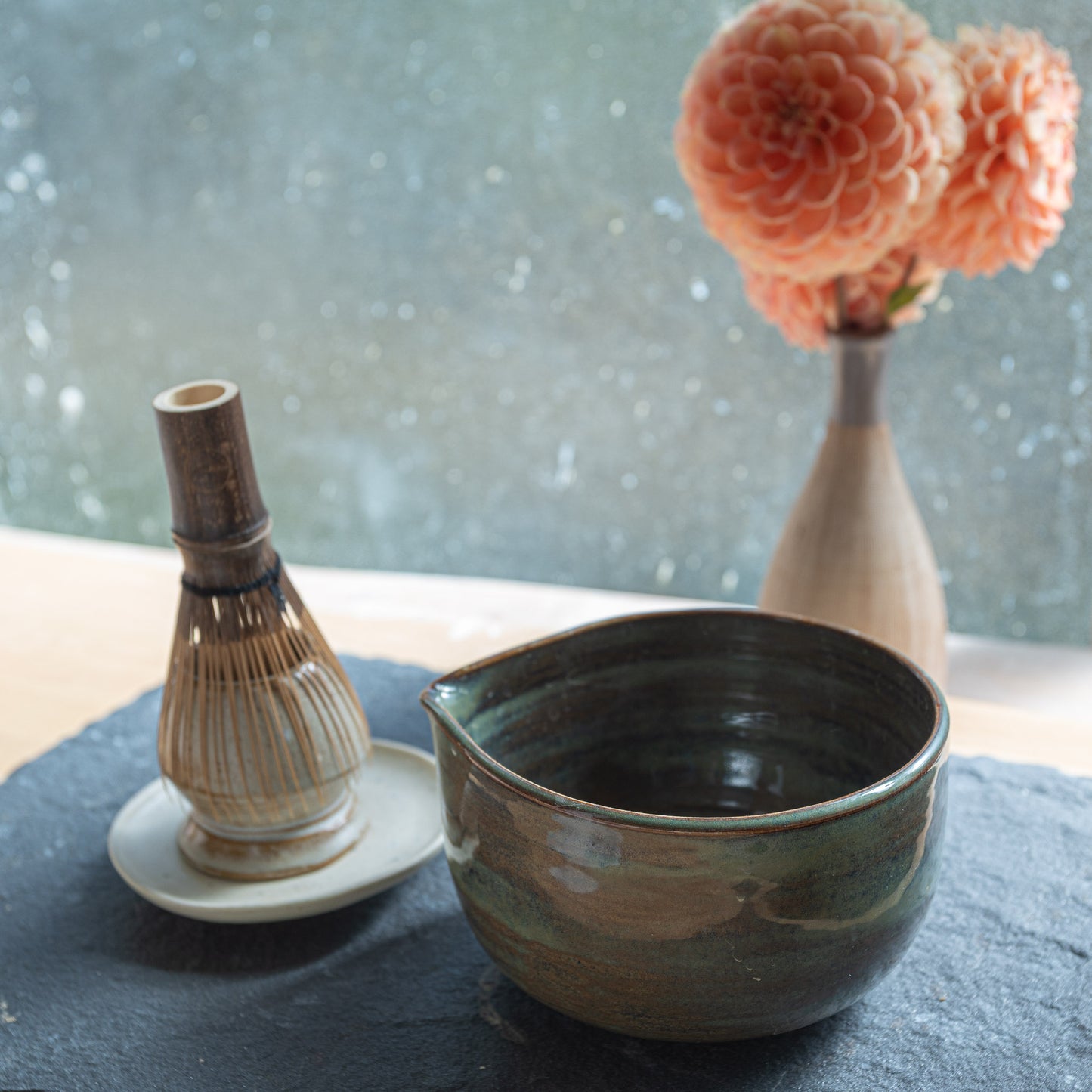 Matcha Bowl Set with Glazing 抹茶碗加茶筅立