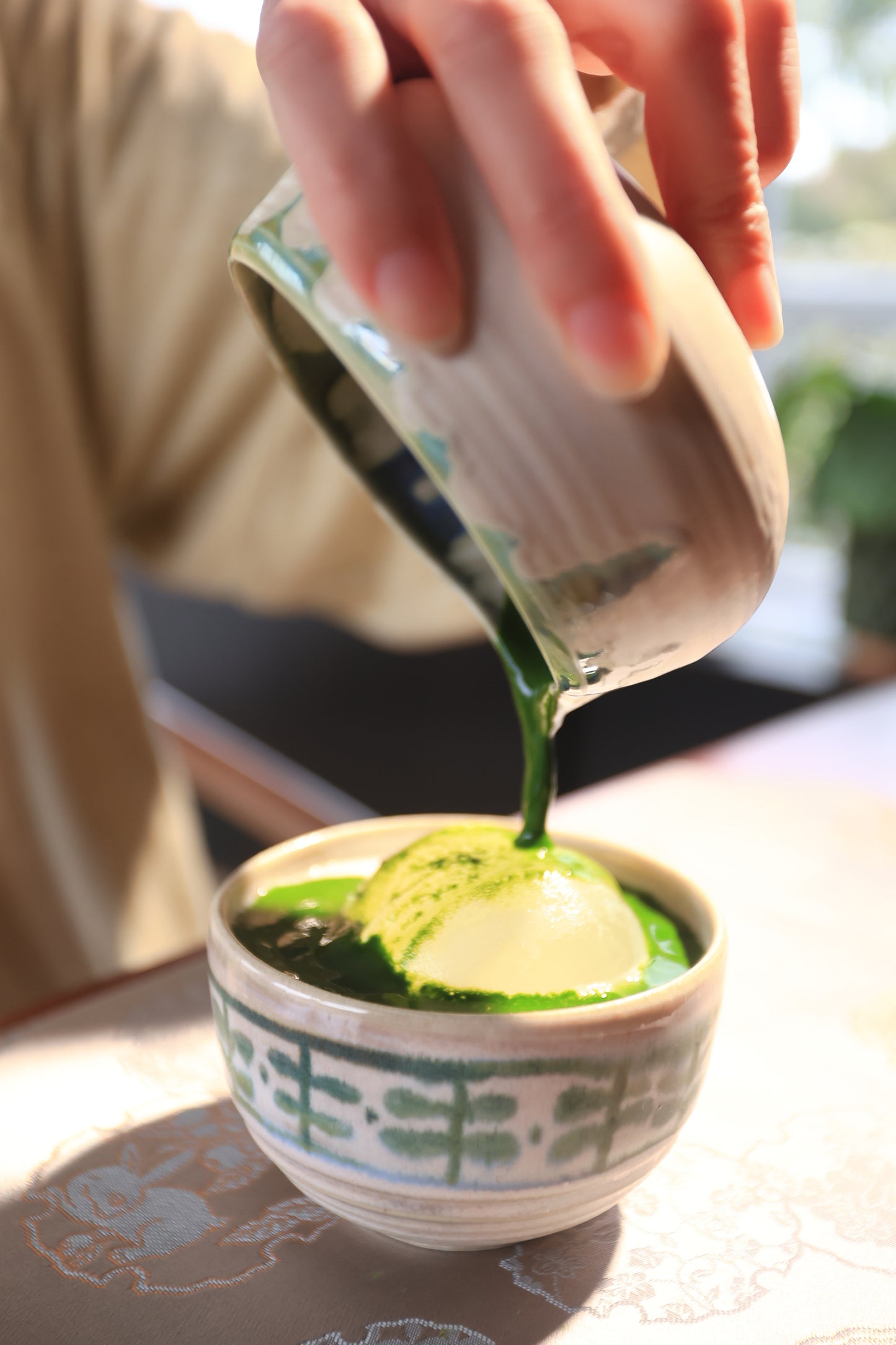 Matcha and bowl