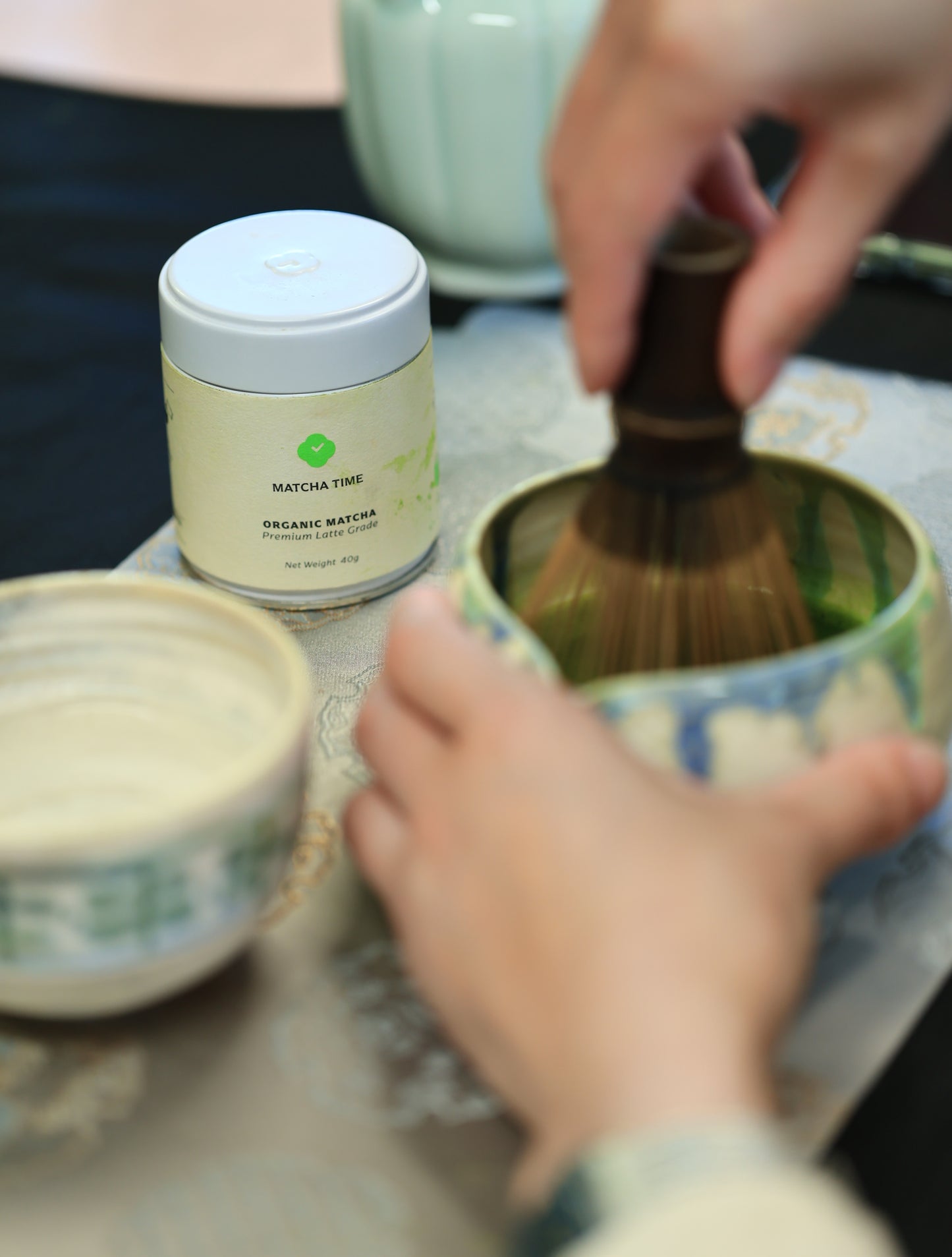 Matcha Latte and bowl